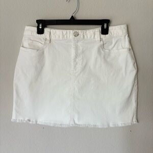 Lilly Pulitzer White Denim Mini Skirt